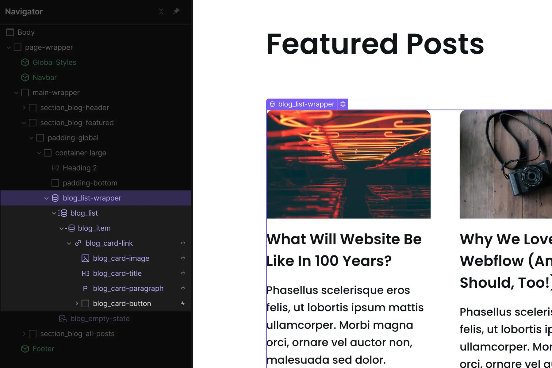 Cкриншот 6 интерфейса Webflow для раздела Стратегия классов 1